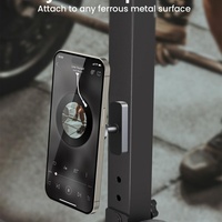 Support de téléphone magnétique en métal robuste, support de téléphone de haute qualité pour la salle de sport, aspiration magnétique double face universelle