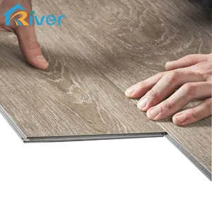 4/0.3 छठे वेतन आयोग निविड़ अंधकार लकड़ी अनाज vinyl फर्श palnk क्लिक करें सबसे अच्छी कीमत पीवीसी फर्श