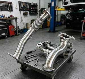 Collecteur d'échappement en acier inoxydable 304 de haute qualité pour Honda Fit GK5 1.5L – Système d'échappement de performance pour course - Product Image 1