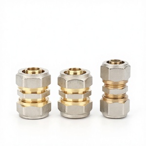 Raccord de compression tout cuivre, connecteur droit, connecteur de tuyau aluminium-plastique, connecteur direct, raccord en laiton pour l'eau, jardin - Product Image 2
