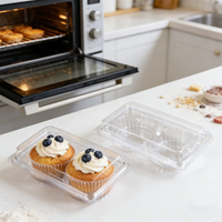 Boîtes à tartelettes en PET transparent de qualité alimentaire, boîtes de conservation alimentaire transparentes pour pâtisserie et desserts