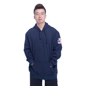 Moletom à prova de fogo para uso de trabalho, venda popular nfpa2112, peso pesado, fleece, inverno, workwear fr, com capuz