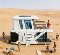 Maison capsule préfabriquée haut de gamme, 2 chambres, 2 étages, maison mobile miniature, maison de vacances hors réseau, vente en gros directe d'usine