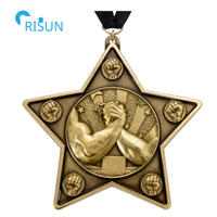 Médaille de bras de fer personnalisée en émail 3D pour le bras de fer