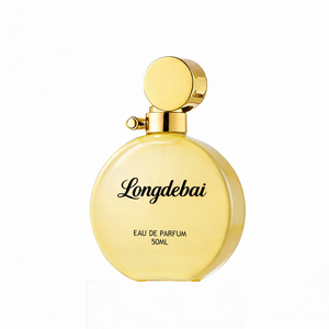Nuevo Diseño 2026, Botella de Perfume Redonda y Delgada de 50 ml, Botella de Perfume de Vidrio de Lujo Negra con Tapa de Zamac Extraíble - Product Image 3