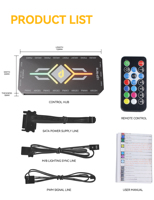 Controlador RGB ARGB de 5V 3PIN y 12V 4PIN, Hub de Sincronización de Iluminación para Ventiladores de Caja de Ordenador, Control Remoto de Luces LED para PC