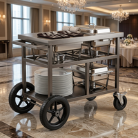 Roue pivotante OEM de 6,5 pouces pour services alimentaires, capacité de charge de 80 kg, en caoutchouc avec roulement métallique, pour chariot de restauration, chariot de boulangerie, chariot de banquet d'hôtel