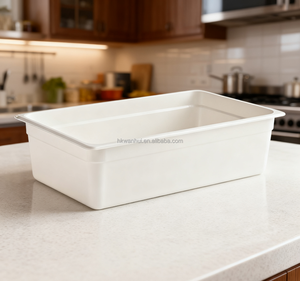 Sartén plástica blanca de la comida del artículo 1/2 delicado para el hotel y el restaurante - Product Image 3