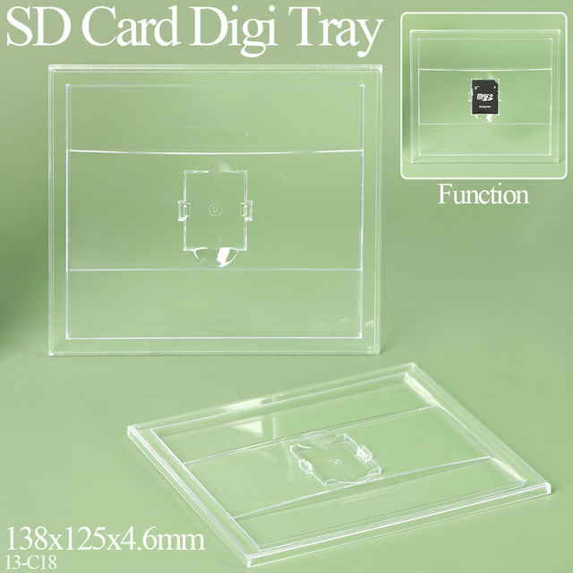 YUZMEI Clear Plastic SD Card Case Single Slot Jewel Case Camera Photography Memory Card Holder Slim SDXC SDHC Card Storage Box