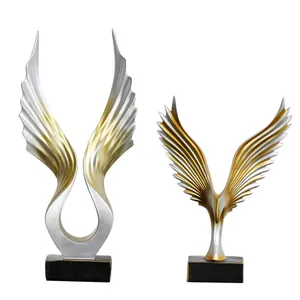 Abstract Figure Statue Resin Ornaments Gold Sculpture Crafts Home Living Room Decoration Anime Figurines Interior Model