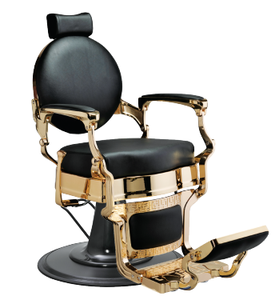 ผู้จัดจำหน่ายเฟอร์นิเจอร์ร้านเสริมสวยมืออาชีพ เก้าอี้ตัดผมบาร์เบอร์สีดำวินเทจสุดหรูคุณภาพสูงพร้อมโครงอะลูมิเนียมอัลลอย - Product Image 3