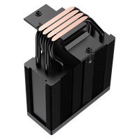 Refroidisseur d'air pour processeur COOLLEO B40S-DIG-BK-ARGB avec écran numérique, compatible LGA115X 1200 1700 1851AMD pour ordinateur de jeu, TDP 200W