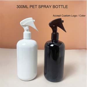 En Stock Botella de <span class=keywords><strong>Spray</strong></span> Negra y Blanca de 300ml 500ml con Botón Manual y Pulverizador de Niebla Fina - Product Image 3