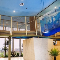 Gran Parque Infantil de Cuerdas Tejidas para Interiores, Equipo de Juego para Niños, Centro de Entretenimiento Familiar, Área de Juegos para Centros Comerciales