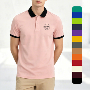 Polo de Hombre de Alta Calidad, Algodón de Lujo, Color en Contraste, Manga Corta, Transpirable, Logotipo Bordado, Diseño Personalizado - Product Image 1