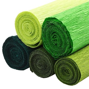 Guirnalda de flecos de color verde extrafino y grueso, serpentinas de regalo de 60 g/m², papel crepé morado de alta elasticidad, rollo jumbo de papel crepé arrugado fino para flores. - Product Image 3