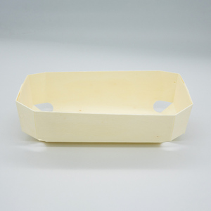 Barbeque Natural Wood Fiber Paper Food Packaging French Fries Container Snack Boat Takoyaki Corn Dogs Box Tray