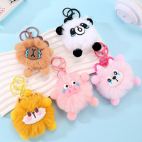 Porte-clés en peluche mignons et moelleux de haute qualité, breloques de sac de dessin animé adorables pour cadeaux d'étudiants et usage quotidien
