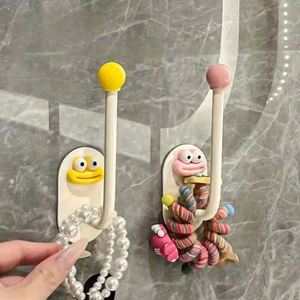 Ensemble d'organisateurs muraux pliables multifonctionnels amusants avec 4 crochets en plastique mignons pour salle de bain, cuisine, armoire - Grande capacité - Product Image 4
