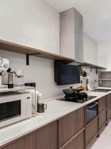 Kitchen Cabinets Sets <b>Organizer</b> and <b>Storage</b> Modular Kitchen Island with Extendable Table with <b>Drawer</b> Custom Wooden Furniture - Product Image 4