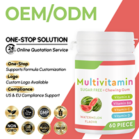 Gomme da masticare multivitaminiche OEM con vitamine A, C, D, B6.