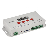 DC5V 24V DMX SK6812 WS2813 WS2815 SK9822 SPI DMX pengontrol Led 2048 piksel pengendali K-1000C LED dengan kartu SD