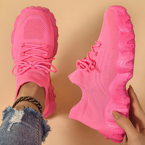 <span class=keywords><strong>Scarpe</strong></span> sportive <span class=keywords><strong>da</strong></span> <span class=keywords><strong>donna</strong></span> di tendenza <span class=keywords><strong>con</strong></span> <span class=keywords><strong>suola</strong></span> spessa, nuove sneakers casual stringate, <span class=keywords><strong>scarpe</strong></span> singole <span class=keywords><strong>con</strong></span> rialzo per l'estate - Product Image 2