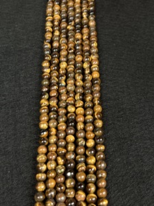 Perles rondes polies en œil de tigre multicolores de haute qualité pour la fabrication de bracelets DIY 4/6/8/10mm - Product Image 5