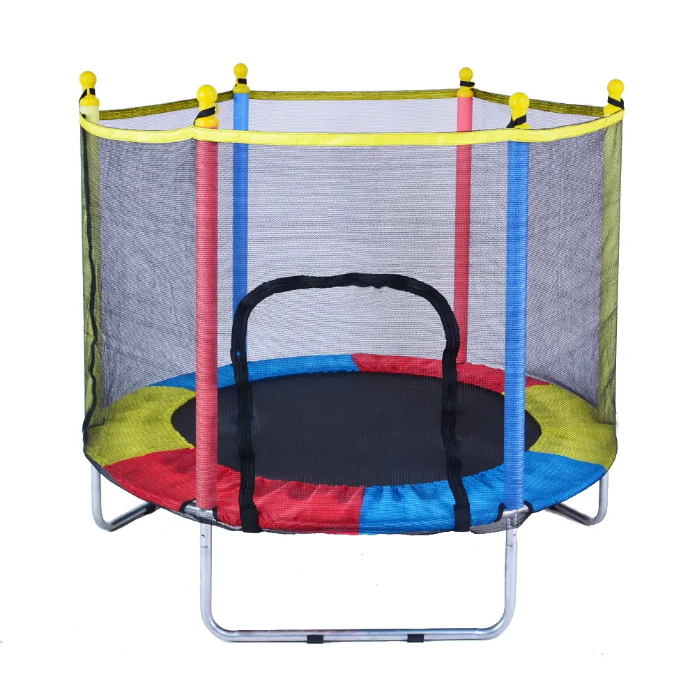 Trampolin Mini Anak dengan Jaring Pengaman, Kebugaran Latihan Dalam Ruangan 1.4Meter