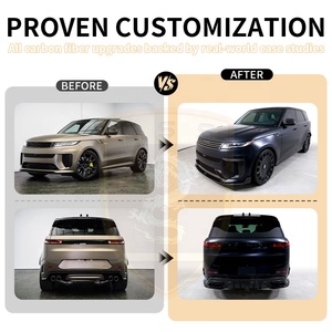 Kit carrosserie en fibre de carbone sèche style MSY pour <span class=keywords><strong>Land</strong></span> <span class=keywords><strong>Rover</strong></span> Range <span class=keywords><strong>Rover</strong></span> <span class=keywords><strong>Sport</strong></span> SV L461 : Lame avant, diffuseur arrière, spoiler, kit aérodynamique - Product Image 2