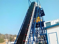 Bande transporteuse en caoutchouc à parois ondulées inclinées personnalisées avec crampons, durable, à haute inclinaison, pour l'exploitation minière et les ports de charbon