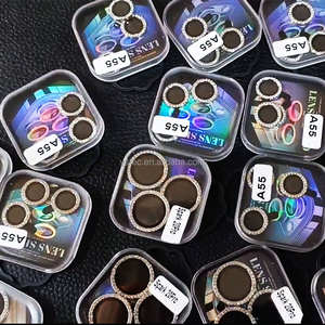 Tecno CAMON 20pro Redmi için güzel elmas kamera Lens koruyucu Note13 Samsung iphone tam kapak parlak koruyucu iphone 16 için - Product Image 6