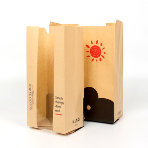 High Grade Waterproof Oil Resistant Fade Proof Kraft Paper Sacks for <b>Baked</b> <b>Goods</b> Desserts Fried Snacks - Product Image 5