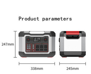 สถานีไฟฟ้าพกพา 1200W 1008Wh แบตเตอรี่ลิเธียมสำหรับแคมป์ปิ้ง ช่องเสียบ 2AC+3USB รองรับการชาร์จพลังงานแสงอาทิตย์ 2400W พร้อมไฟฉาย - Product Image 4