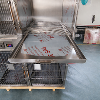 Cage d'unité de soins intensifs (USI) vétérinaire 4 portes en acier inoxydable pour chiens et chats, la plus vendue, avec thérapie infrarouge et oxygène, facile à utiliser