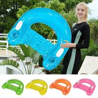 Hamac gonflable multifonctionnel pour piscine, avec appui-tête et repose-pieds pour adultes - Utilisation en plage, lac et piscine