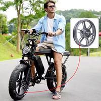 Roue de vélo OUXI V8 Mini 16 pouces Fatbike 36V 250W avec moteur à moyeu et fonction de contrôle de la température, accessoires de vélo
