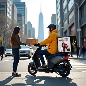 Tùy chỉnh đầy màu sắc xe máy giao hàng thực phẩm Hộp <span class=keywords><strong>LED</strong></span> màn hình cuộn cho quảng cáo hiển thị không thấm nước với màn hình <span class=keywords><strong>LED</strong></span> cho logo - Product Image 2