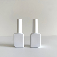 Flacons de vernis à ongles UV vides de 10 ml avec bouchon doré de luxe personnalisé pour la vente en gros avec bouchon en verre et pinceau