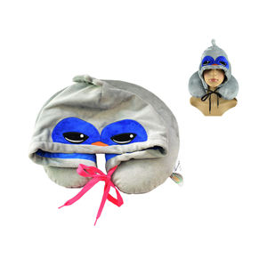 Oreiller de sieste avec capuche personnalisé <span class=keywords><strong>en</strong></span> forme de U, doux, motif Panda, 100% polyester, rembourré de <span class=keywords><strong>microbilles</strong></span>, avec taille et couleur personnalisables - Product Image 5