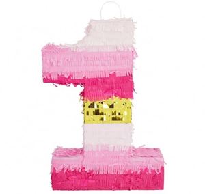 Petites décorations en aluminium pour la fête du 1er anniversaire des enfants, numéro 1, piñata - Product Image 2