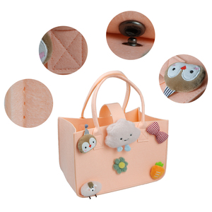 <span class=keywords><strong>Sac</strong></span> cadeau pour enfants en feutre recyclé écologique à fermeture rapide, couleur pêche, vente en gros, logo personnalisé, directement de l'usine, <span class=keywords><strong>sac</strong></span> fourre-tout pour fêtes - Product Image 2