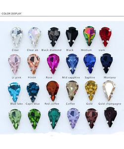 Cristal Brillante en Forma de Lágrima de 5*8 mm, Cristal de Alta Calidad con 4 Agujeros para Coser, Piedra de Cristal en Forma de Gota para Manualidades de Joyería, para Ropa y Bolsos - Product Image 6