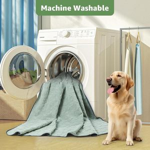 Alfombra Refrigerante Lavable a Máquina para Perros, Manta Suave y Absorbente Reutilizable para Cama de <span class=keywords><strong>Perro</strong></span>, Colchoneta para Dormir para Cachorros - Product Image 4