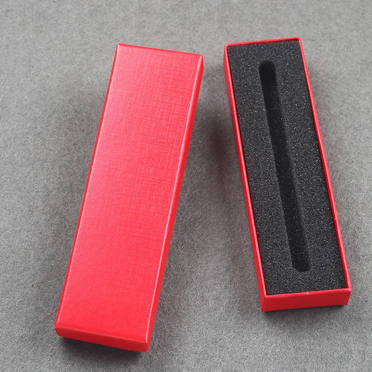 הנמכר ביותר שחור כחול אדום לבן נייר תיבת אריזה עבור עט עם לוגו הדפסה