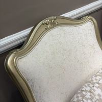 Fauteuil de loisirs français rembourré en tissu avec structure en bois massif, confortable, pour salon, chambre à coucher, usage domestique