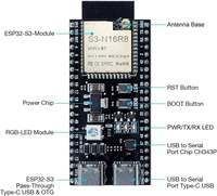Carte de développement ESP32-S3 avec module S3-N16R8 intégré, carte d'apprentissage pour chatbot vocal IA