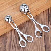 Alat Pembuat Bakso Klip Newbie Non Stick Boneka Daging Bola Sendok Pembentuk Sendok Memasak Stainless Steel Aksesoris Dapur