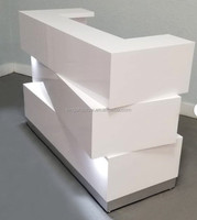Kingshadow — comptoir de réception moderne blanc, bureau de réception