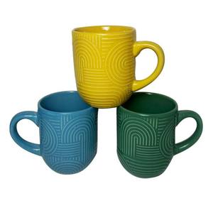 Zibo Ceramic <b>Mugs</b> Round Single Cup With Handle Custom Color Promotional Drinkware - Product Image 5